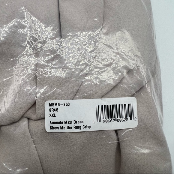 Show Me Your MuMu Amanda Maxi Dress in Show Me The Ring Crisp Size XXL - Picture 3 of 5